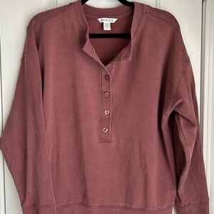 Athleta 6 Button Pullover